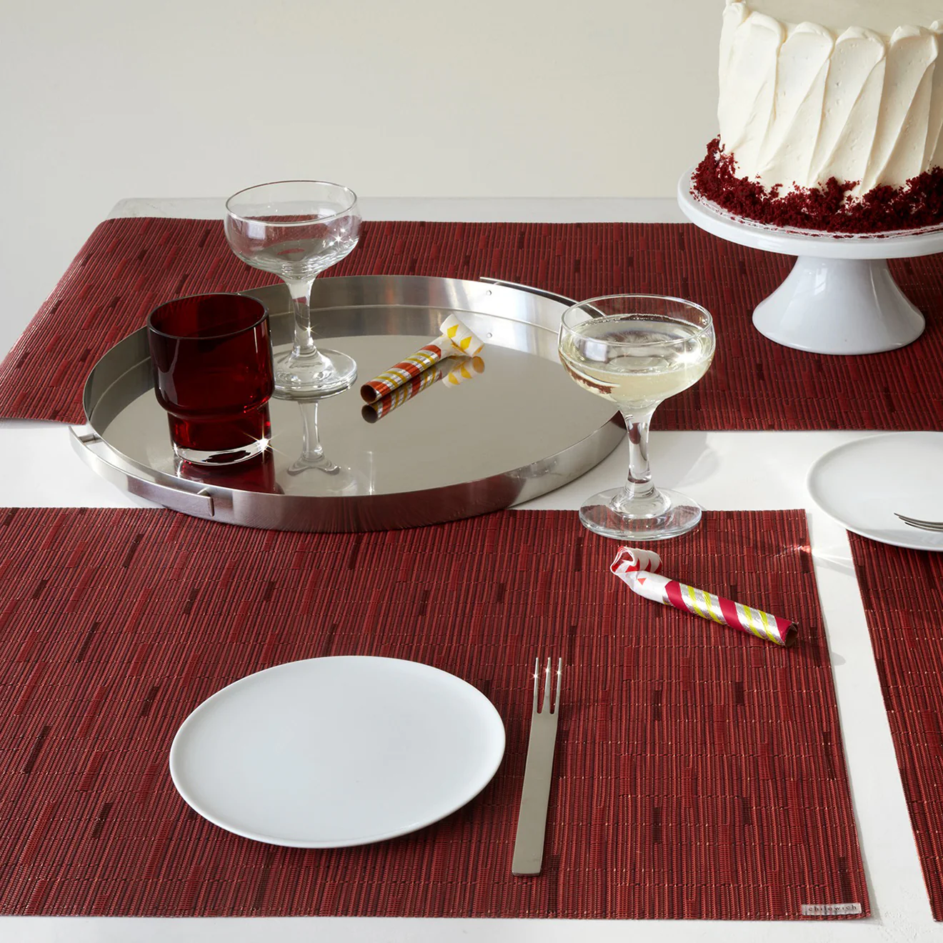 Bamboo Placemats - Cranberry - Image 3