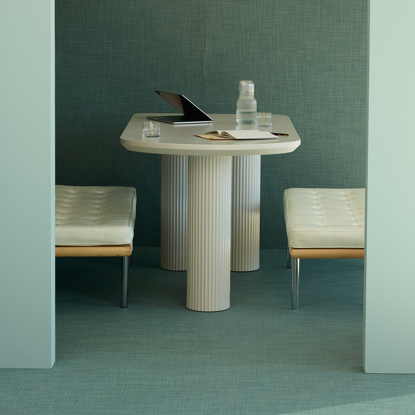 Basketweave Installed Flooring - Celadon - Image 3