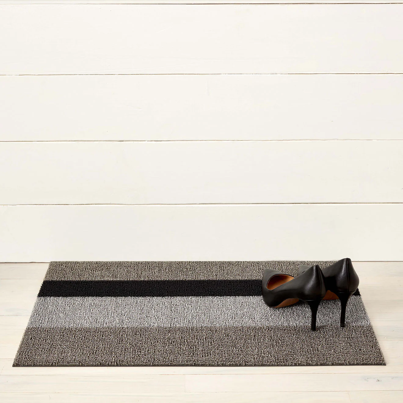 Bold Stripe Shag Mats - Silver/Black - Image 3