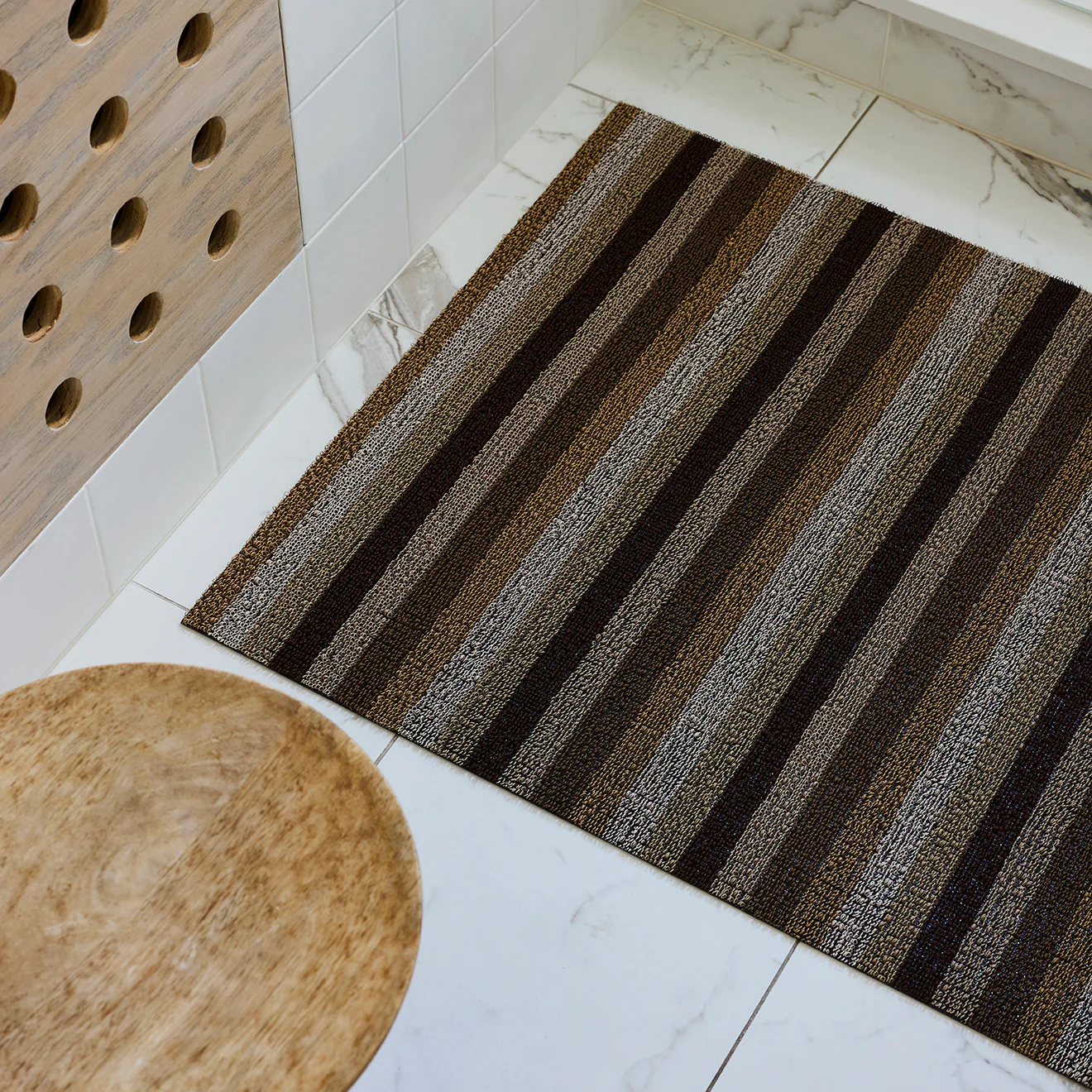 Even Stripe Shag Mats - Mocha - Image 4