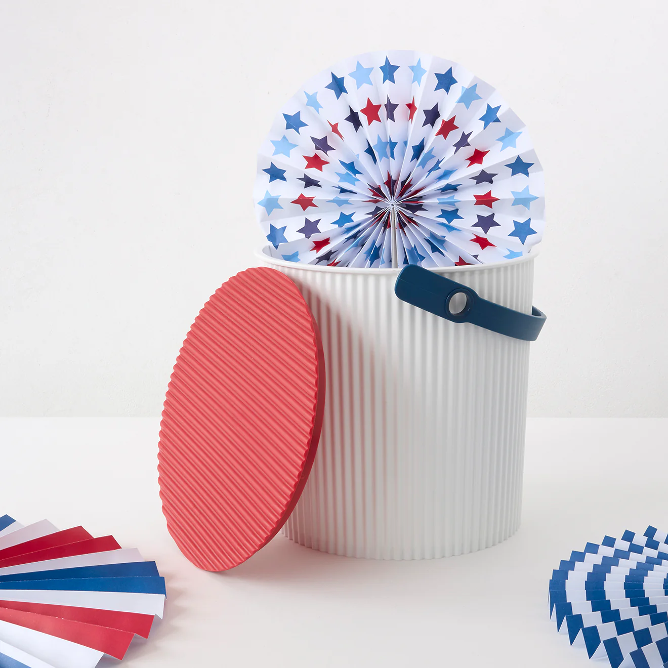 Hachiman Buckets - White Red Blue - Image 5