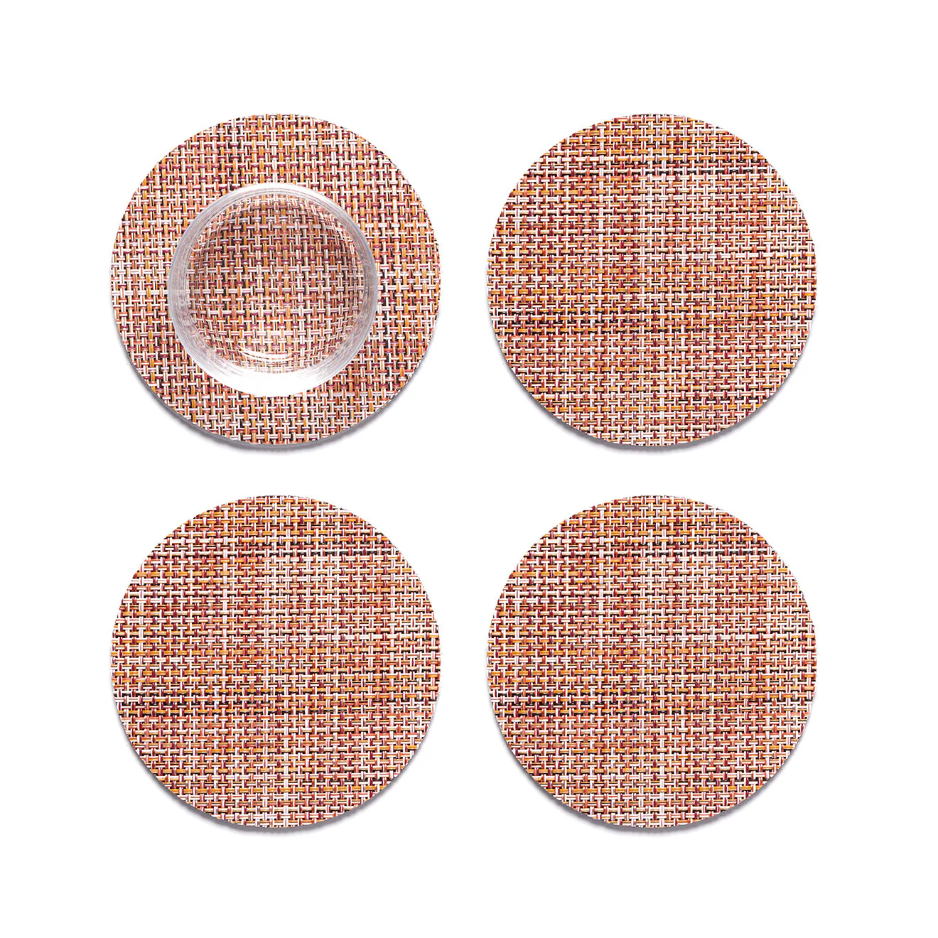 Mini Basketweave Coaster Samples - Cinnamon