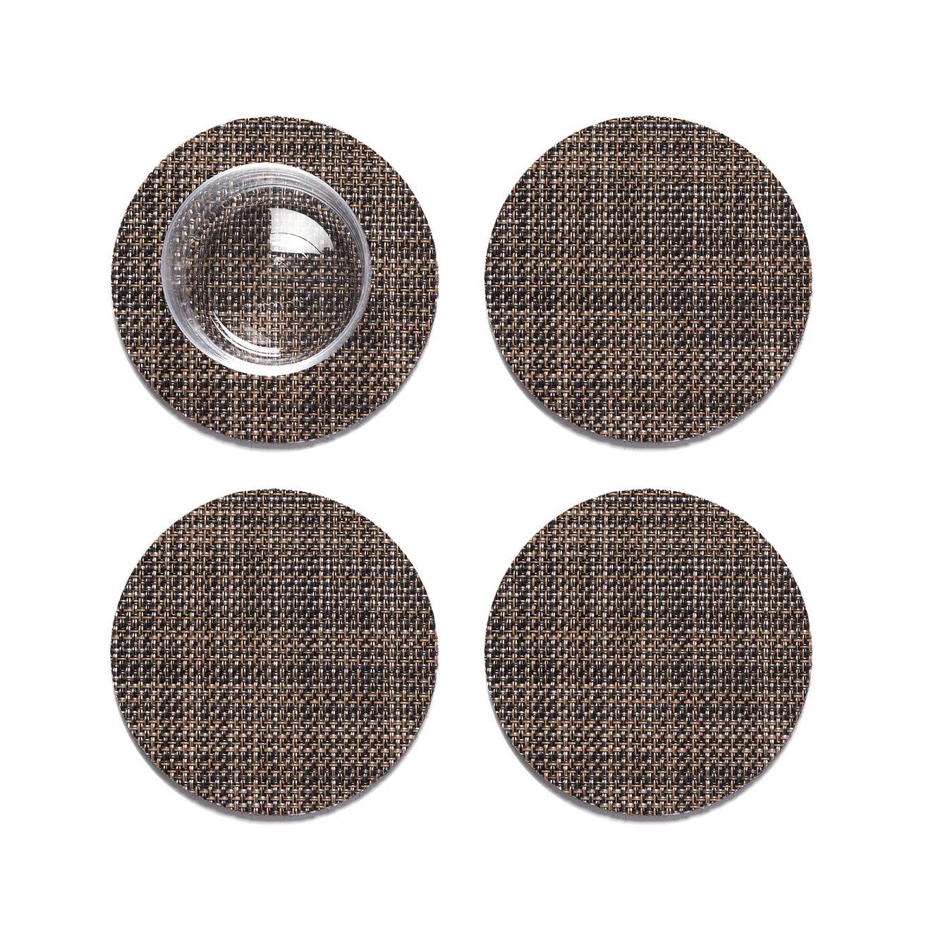 Mini Basketweave Coaster Samples - Dark Walnut