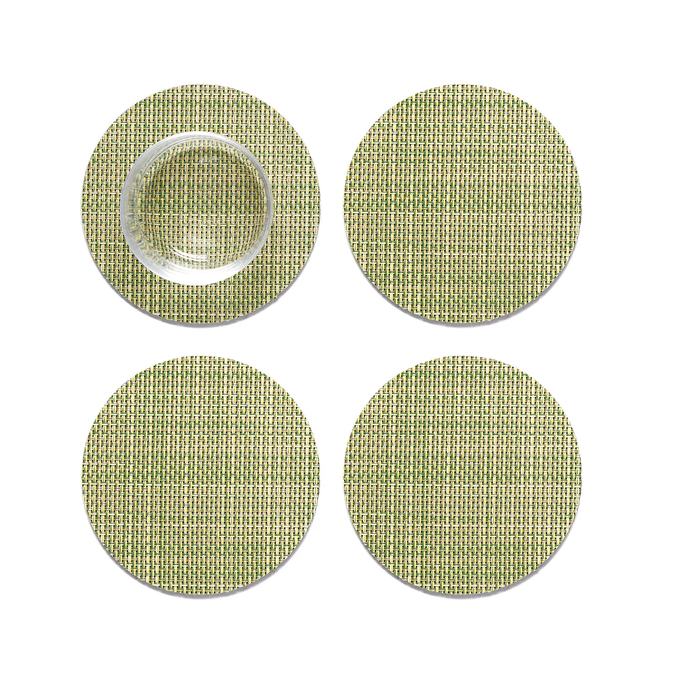 Mini Basketweave Coaster Samples - Dill