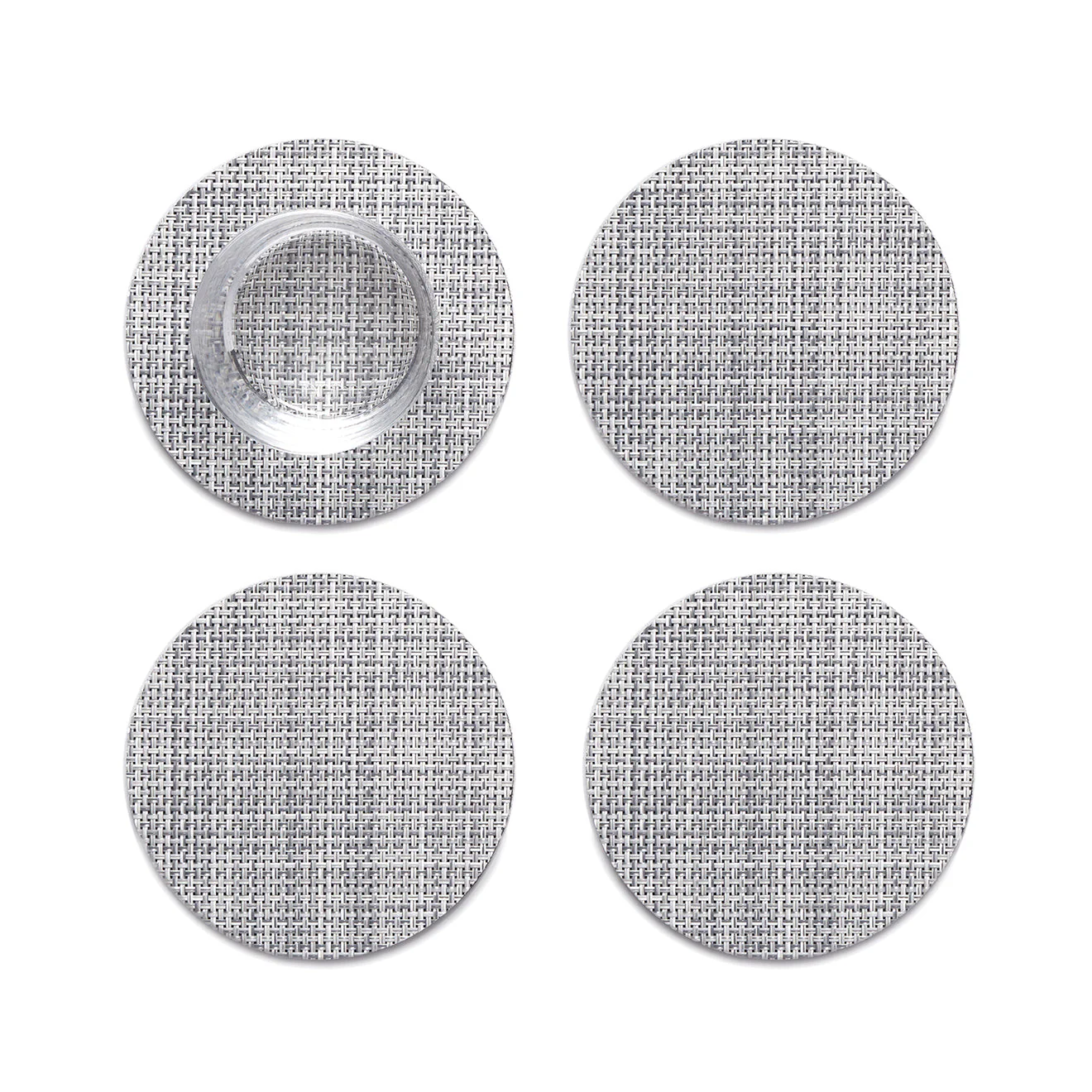 Mini Basketweave Coaster Samples - Mist