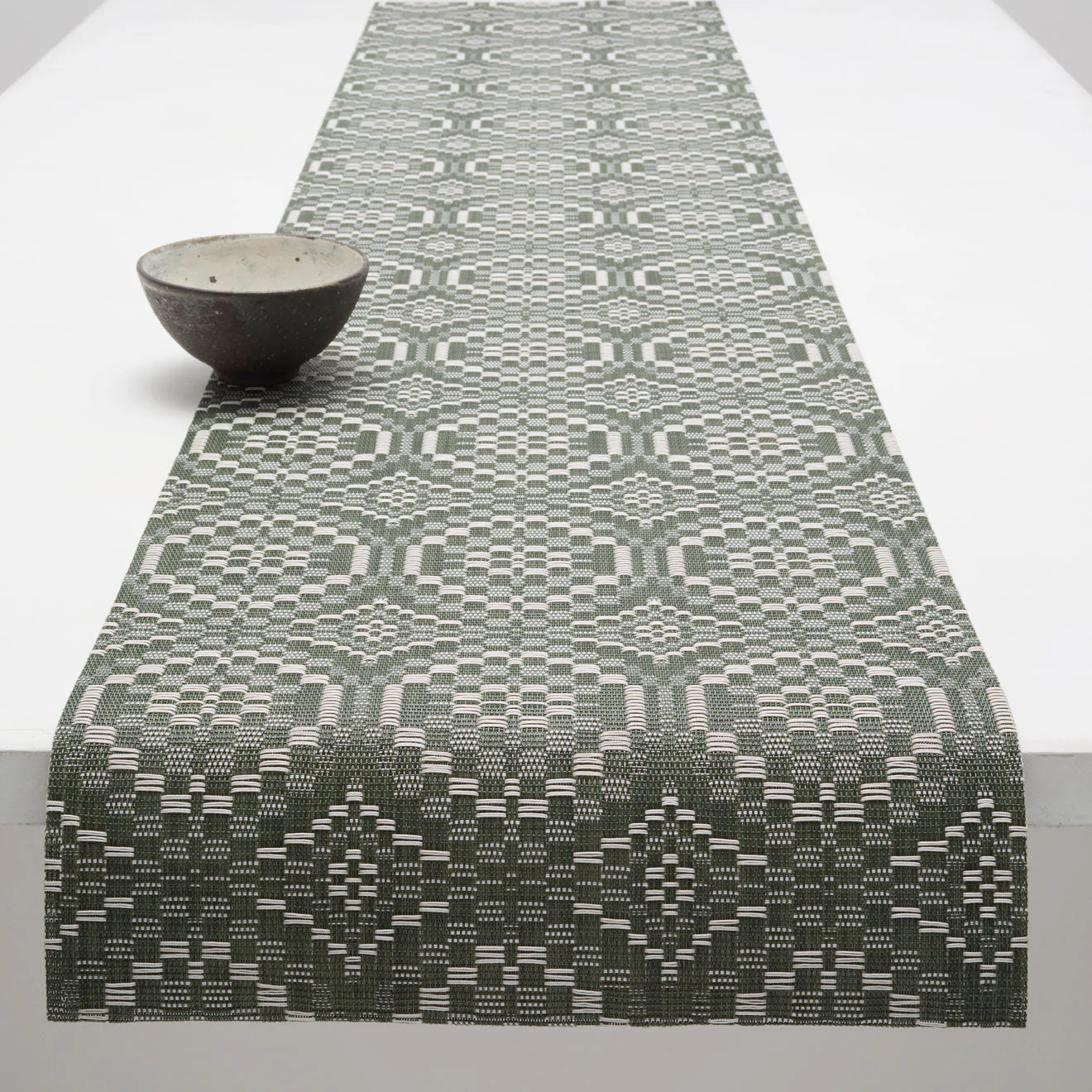 Overshot Table Runner Samples - Thyme