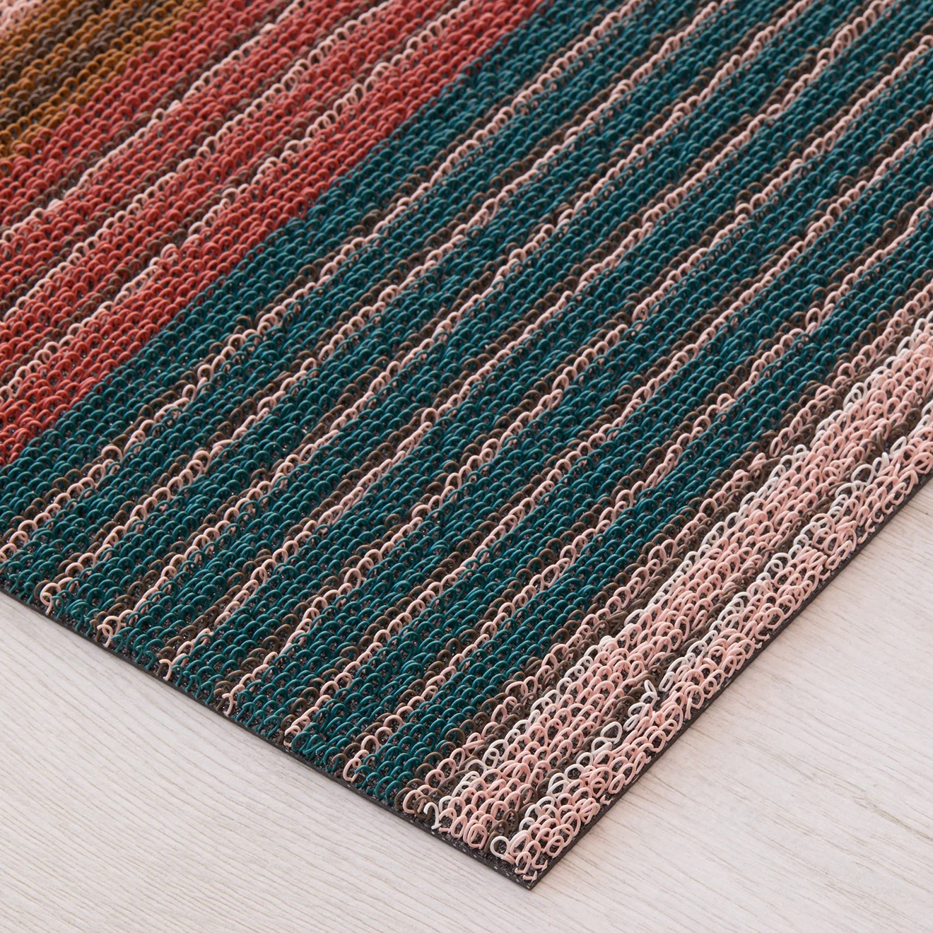 Pleat Stripe Shag Mats - Raspberry - Image 3
