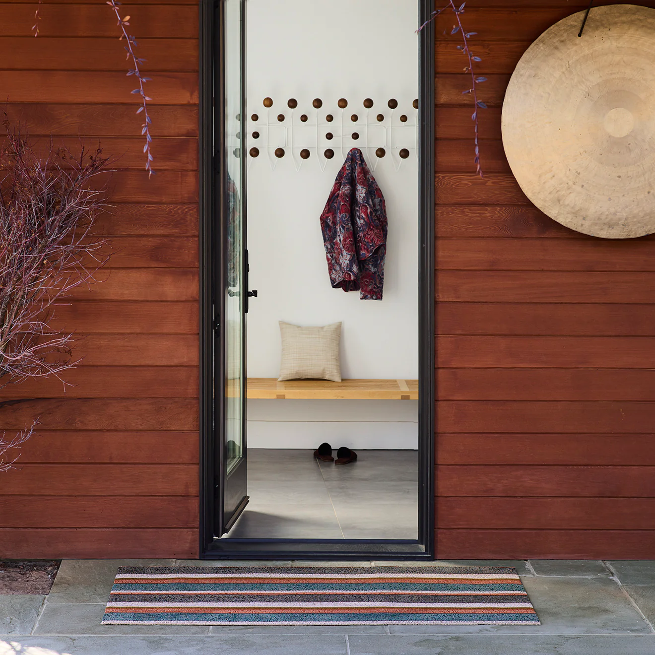 Pleat Stripe Shag Mats - Raspberry - Image 5