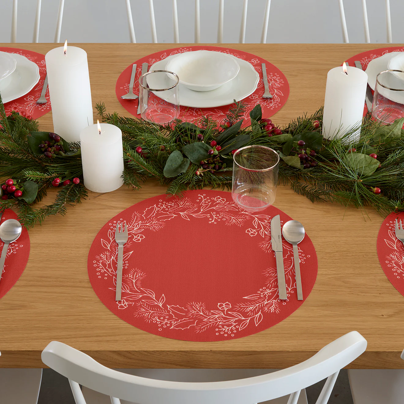 Wreath Placemats - Crimson - Image 5
